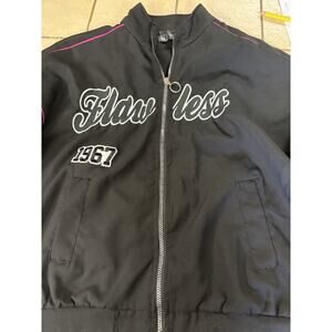 HELIUM MOTO WEAR Balck ZIP-UP JACKET Size Large Polyester Flawless Women